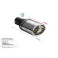 Universal Exhaust Tail Pipe Muffler Tip oval 120×80mm lenght 120mm mounting diameter 50mm-2